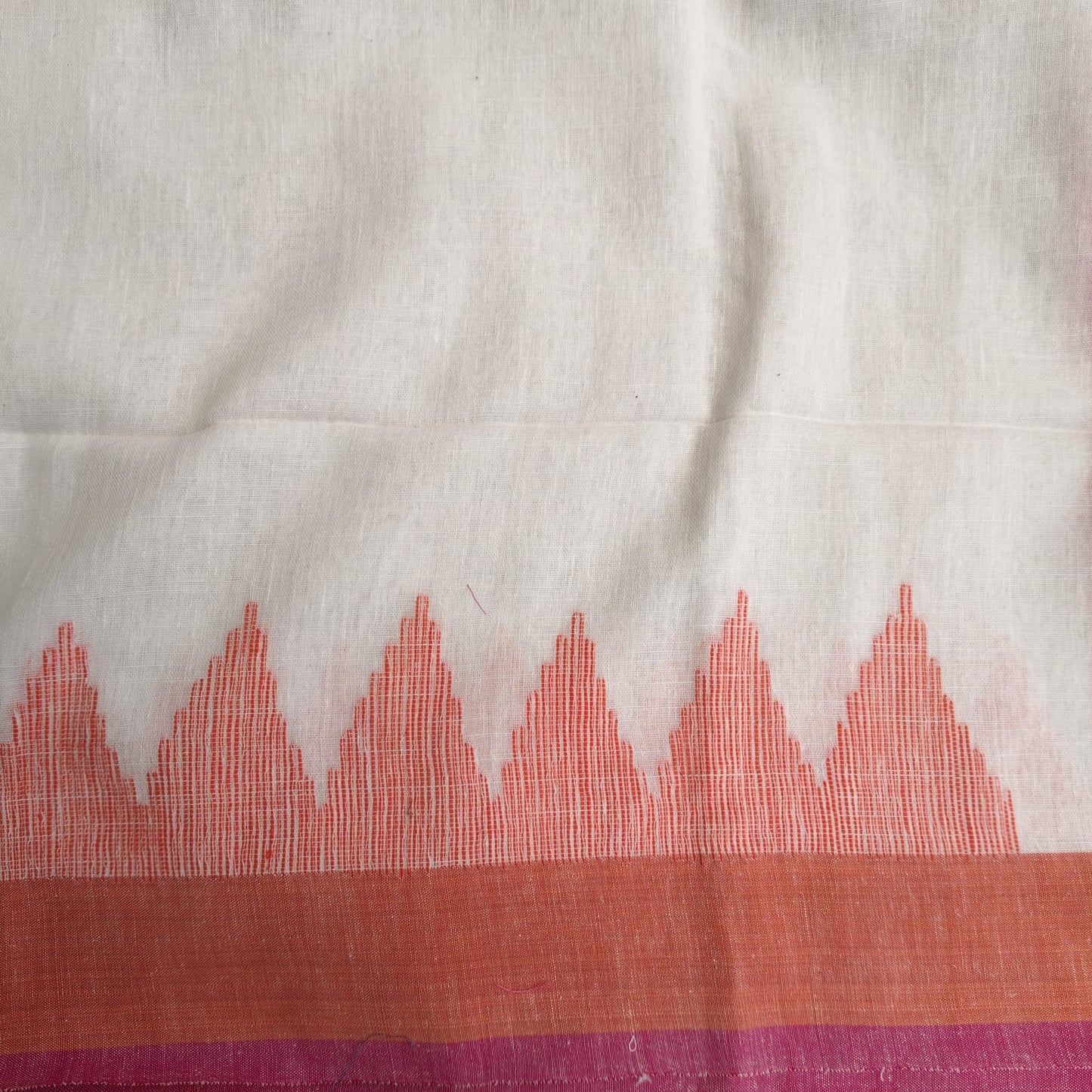 Handwoven Pure Linen by Linen -White