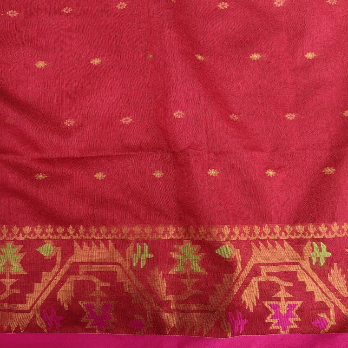 Handloom Cotton Silk - Maroon