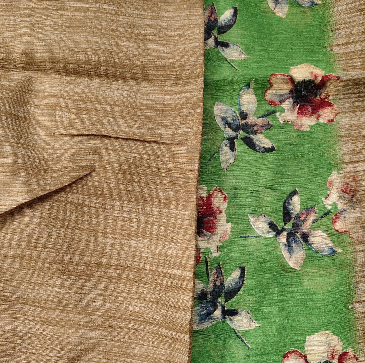 Jute Cotton-Floral Green