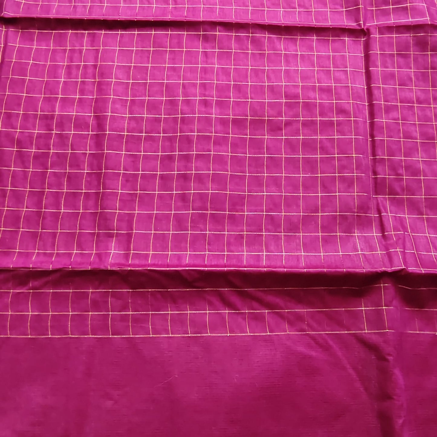 Maheshwari Silk- Zari Checks, Wine