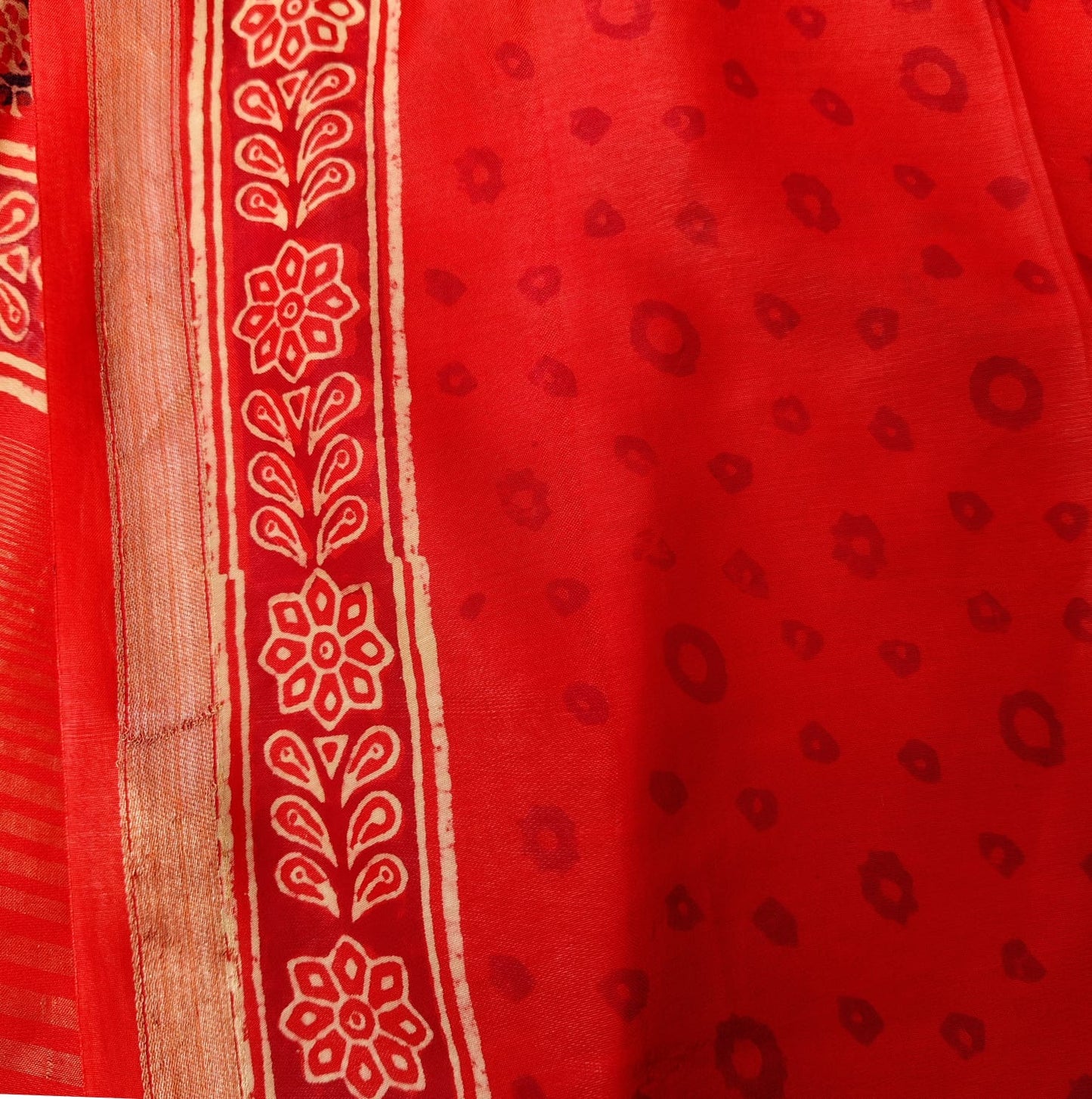 Ajrakh Block Print, Brick Red