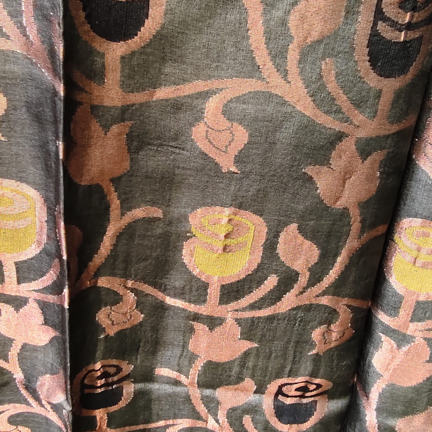 Handwoven Pure Tussar Charcoal Gray