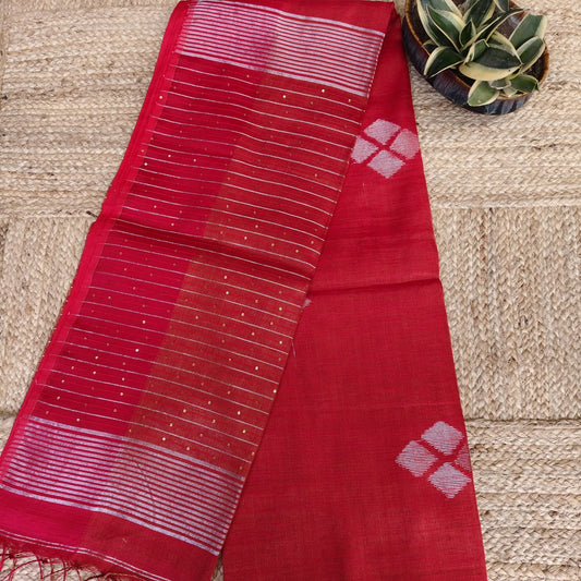 Kora Muslin Tissue - Vermilion Red