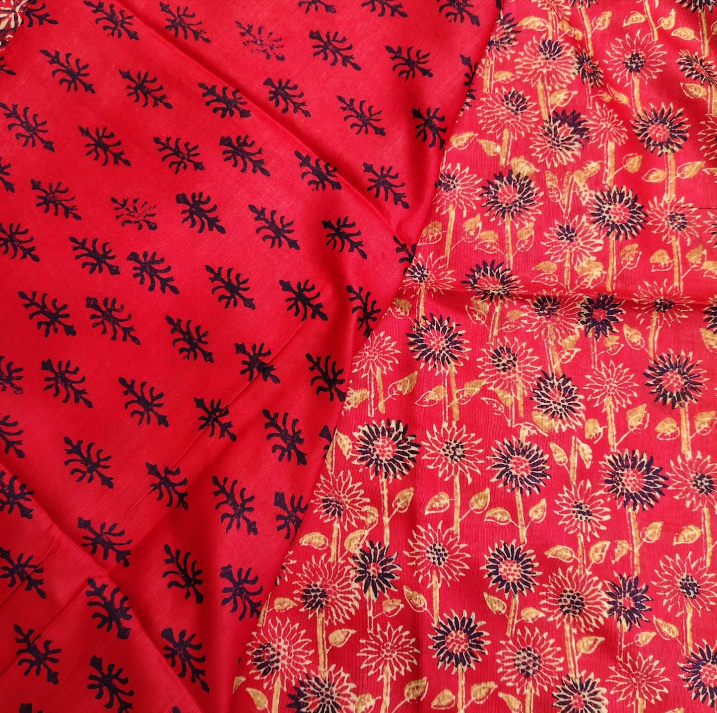 Red Block Print Maheshwari Ajrakh