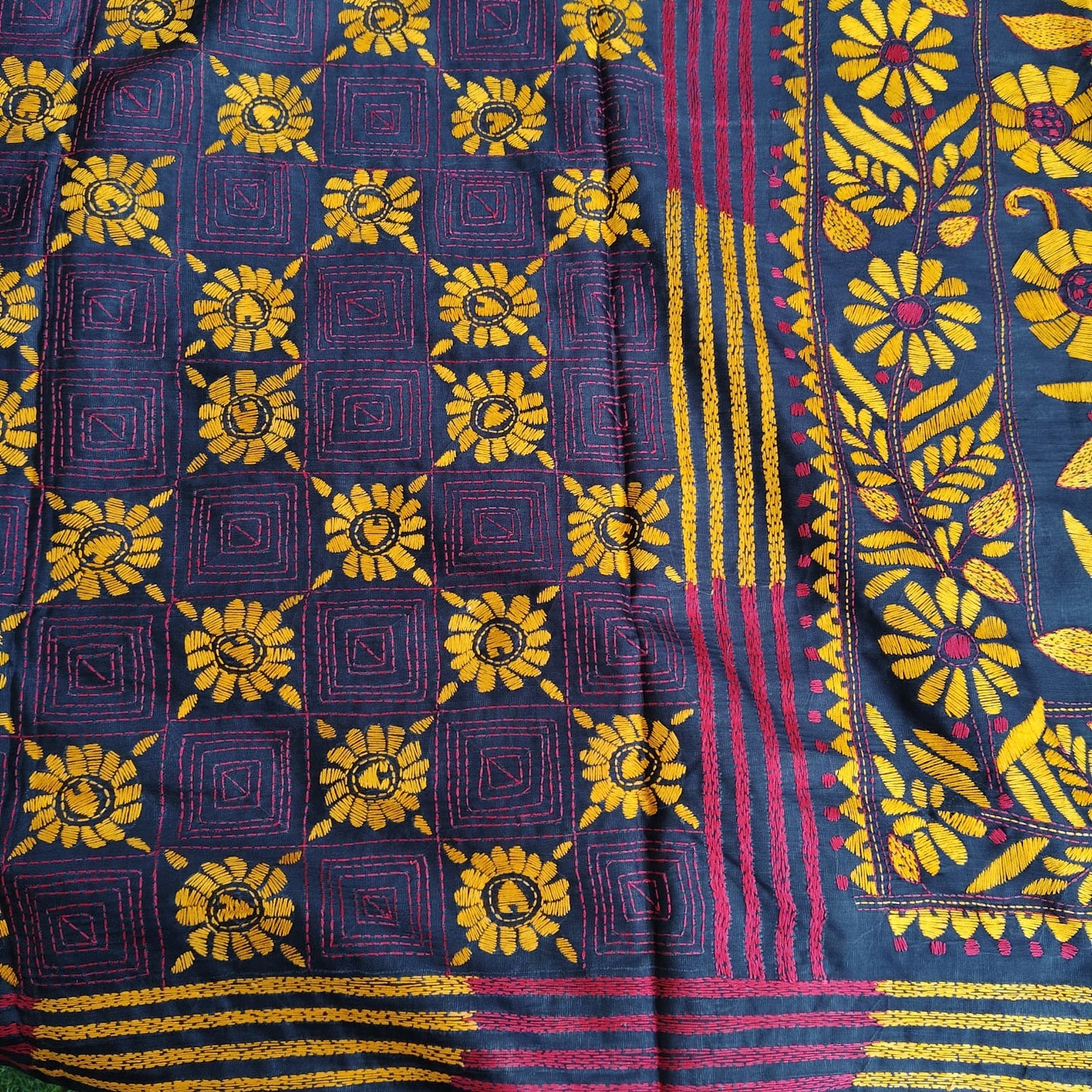 Kantha Stitch-Black 01