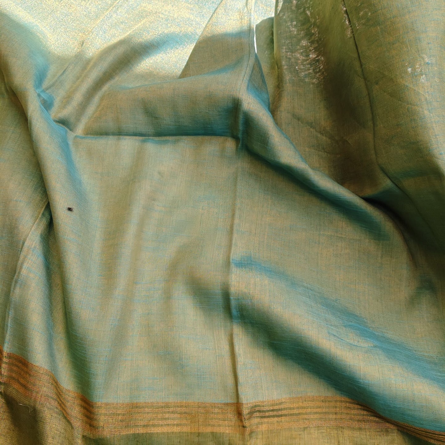 Tissue Linen Striped Aachal, Green