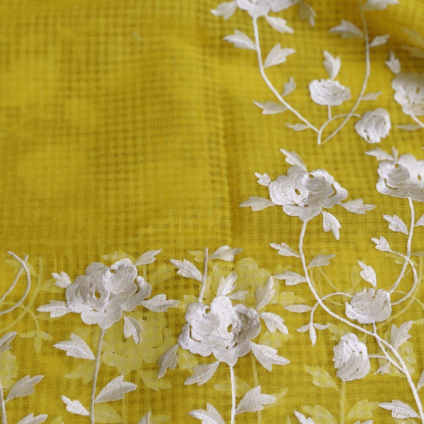 Yellow Parsi Embroidery