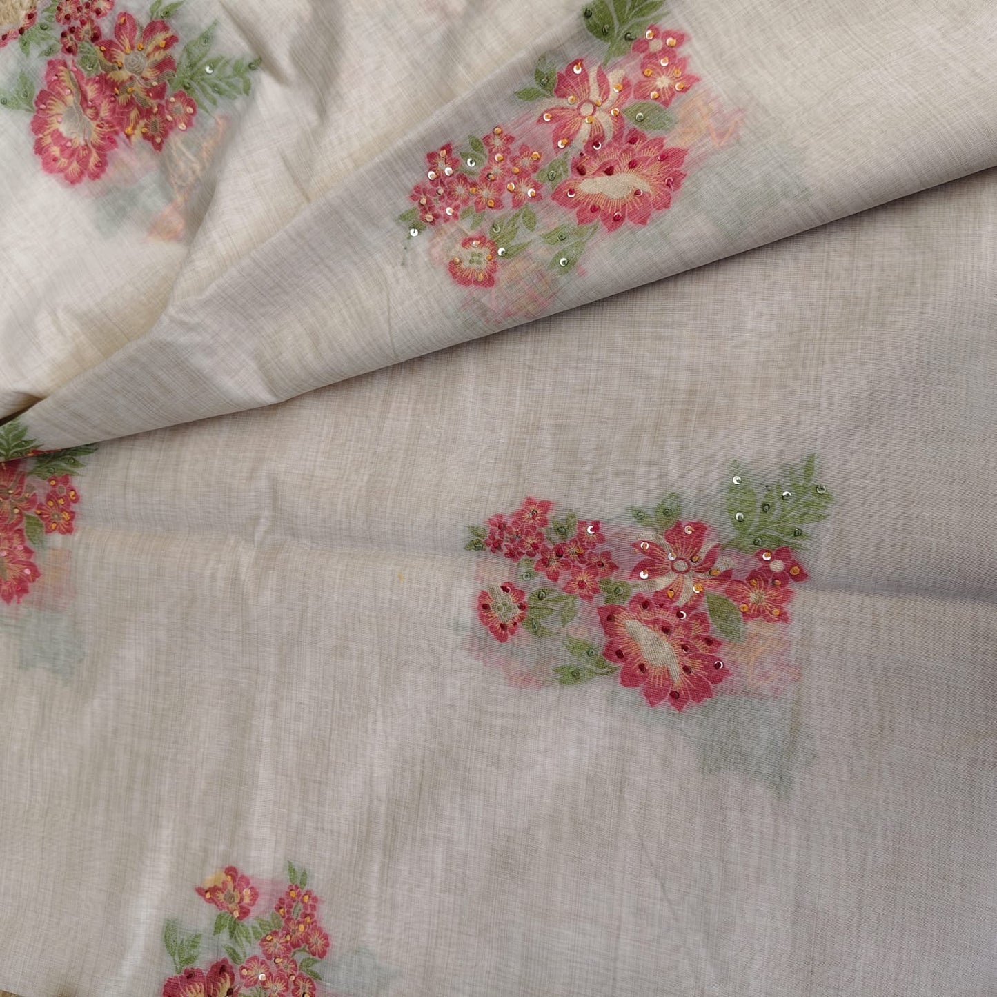 Munga Linen Jamdani Rust