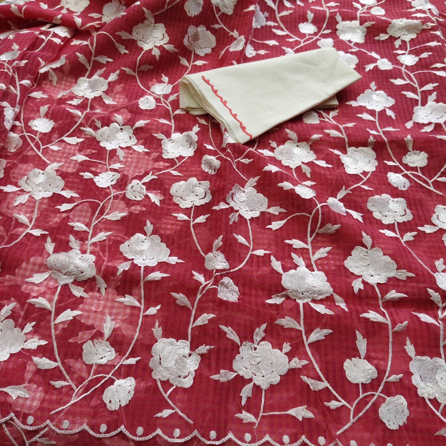 Rose Pink Parsi Embroidery