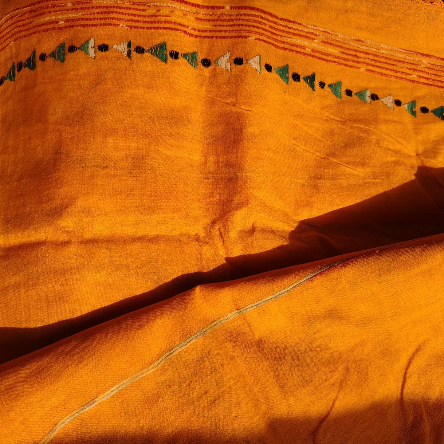 Golden Yellow Khesh Kantha