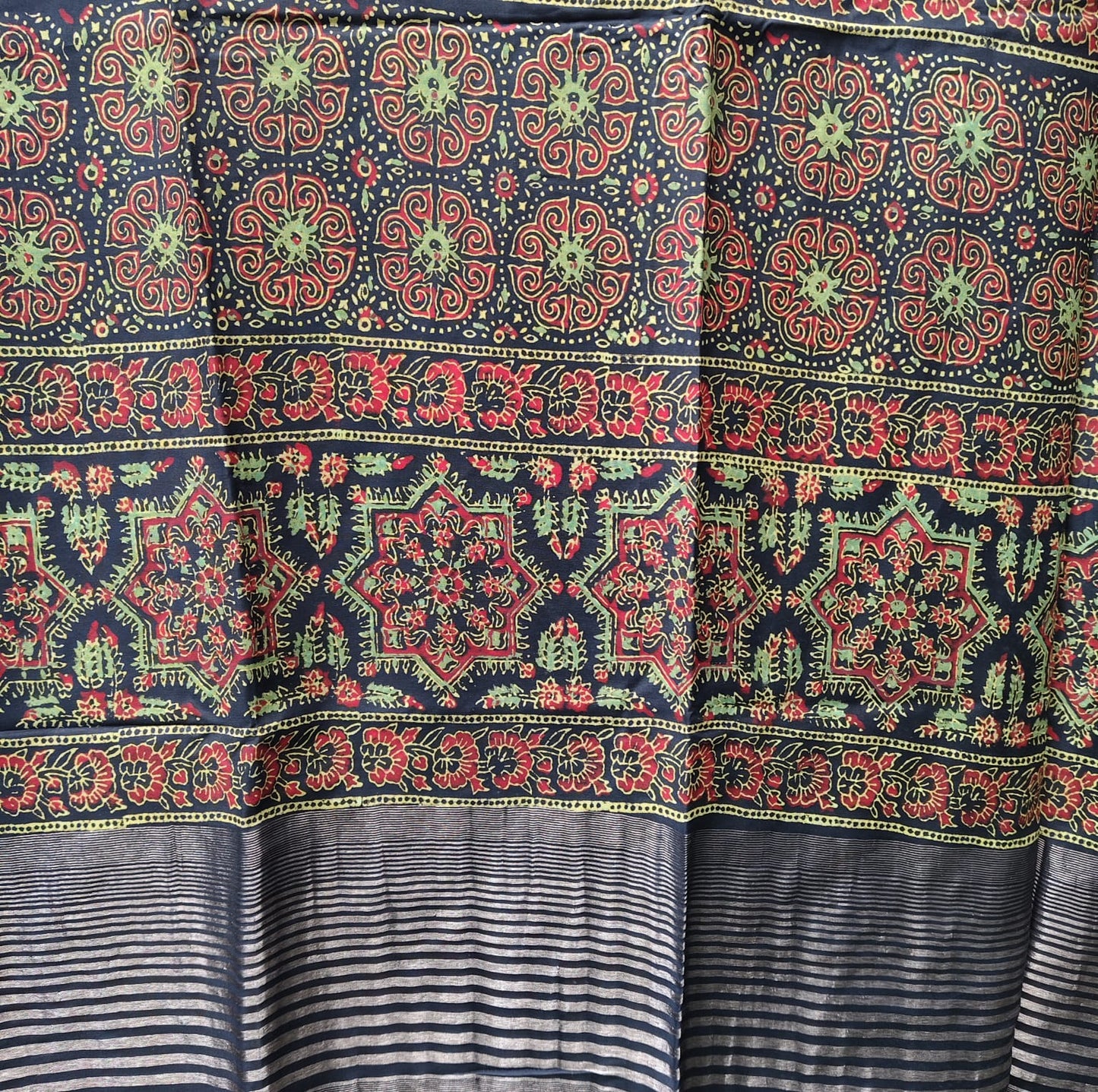 Ajrakh Block Print, Black