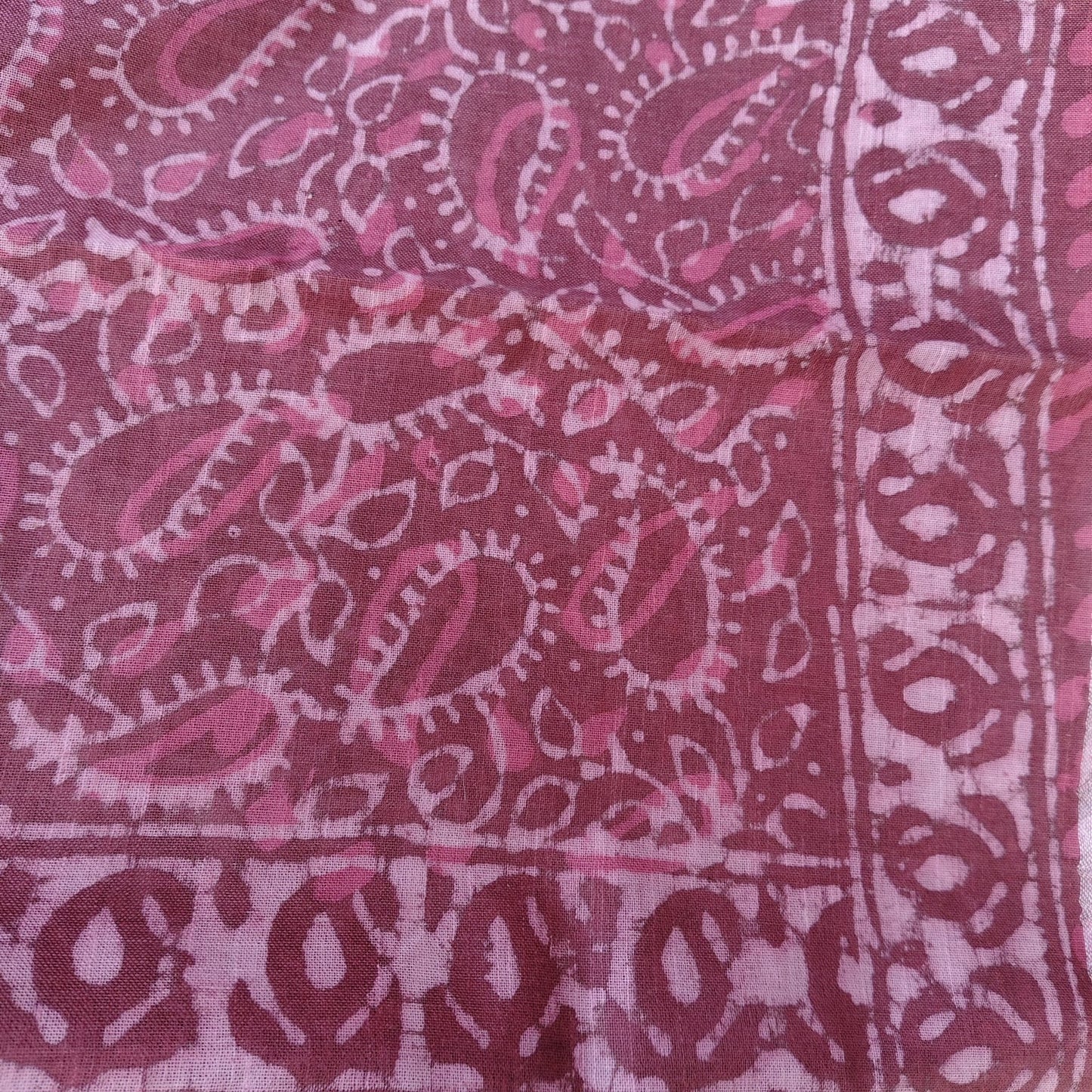 Linen Cotton, Dabu Print, Dusty Rose