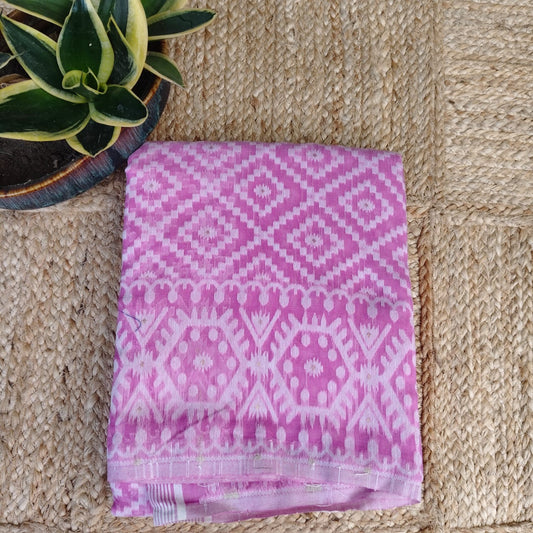 Mauve Cotton Jamdani