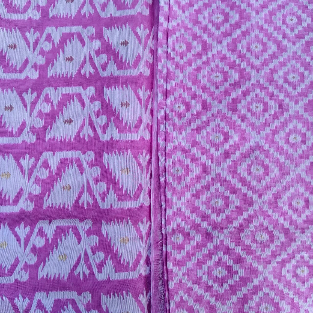 Mauve Cotton Jamdani