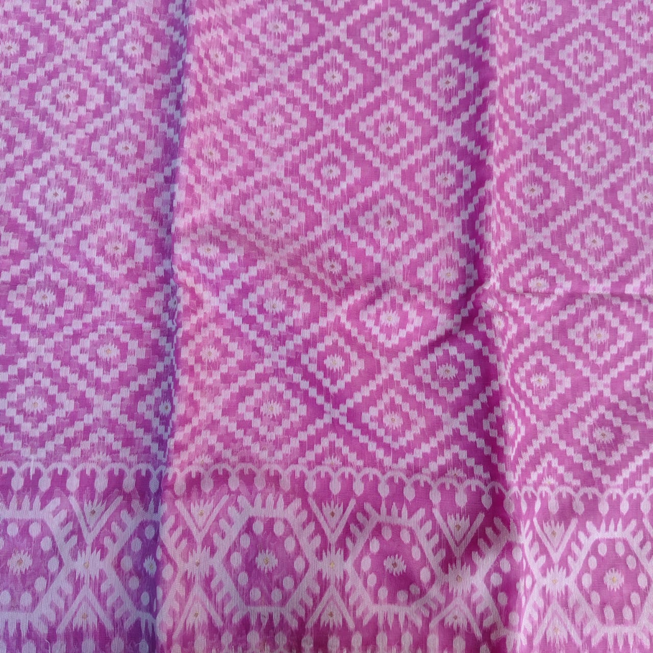 Mauve Cotton Jamdani