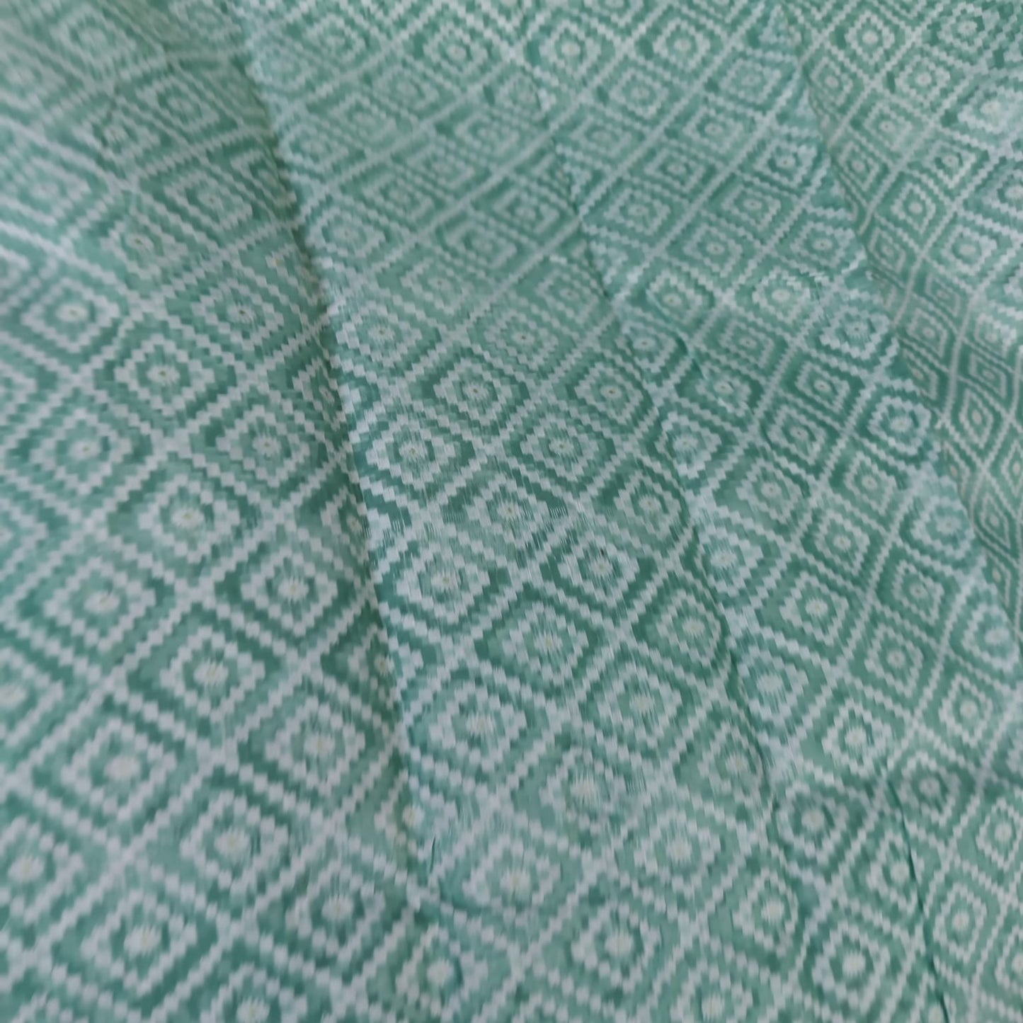 Sea Green Cotton Jamdani