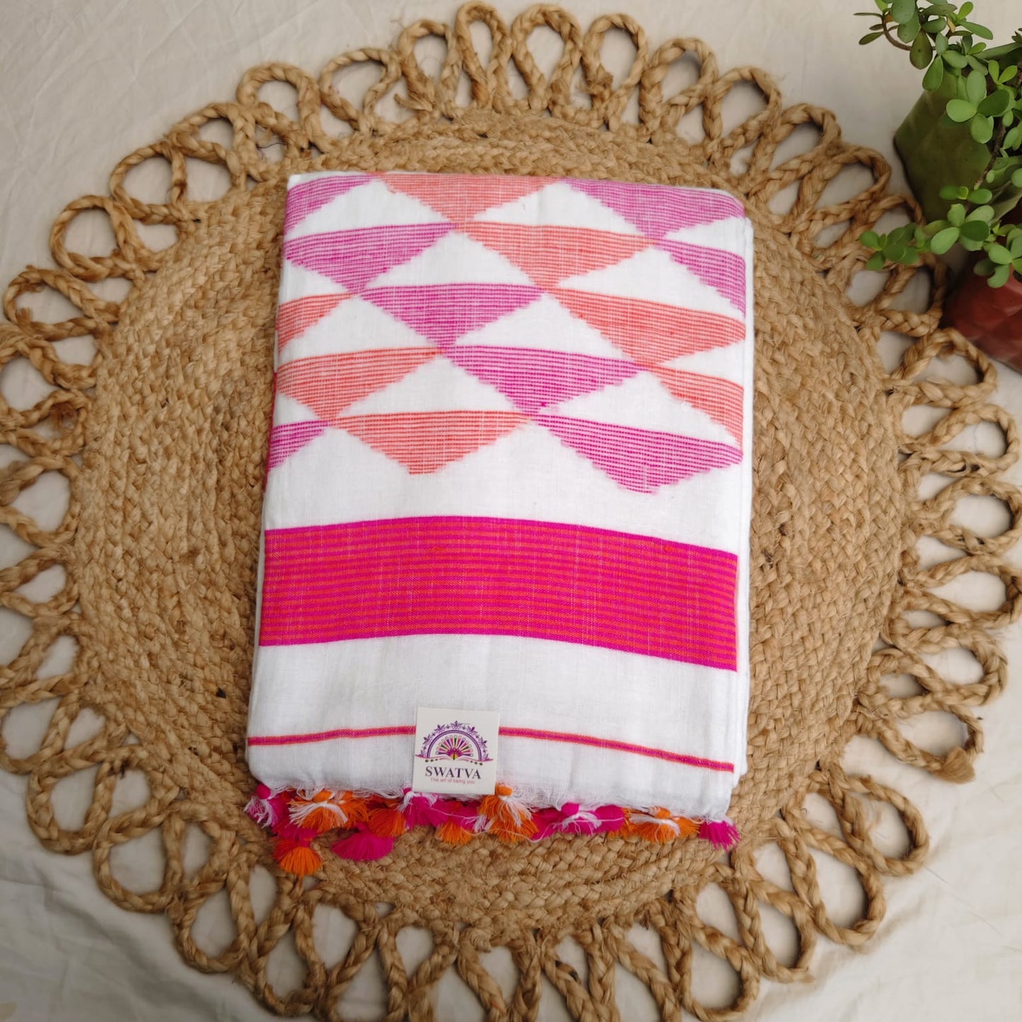 Handwoven Pure Linen by Linen -White