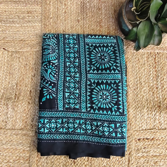 Kantha Stitch-Black 02