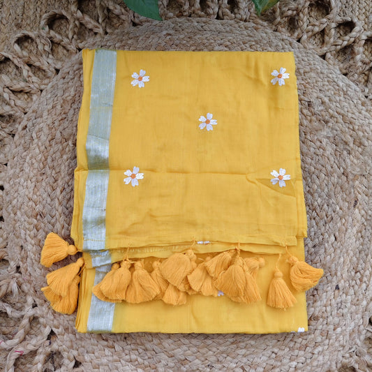 Mul cotton - Yellow Floral