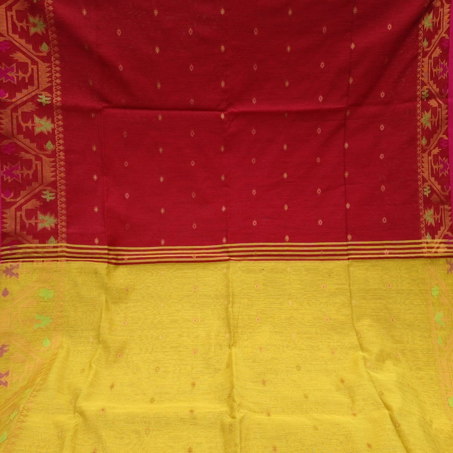Handloom Cotton Silk - Maroon