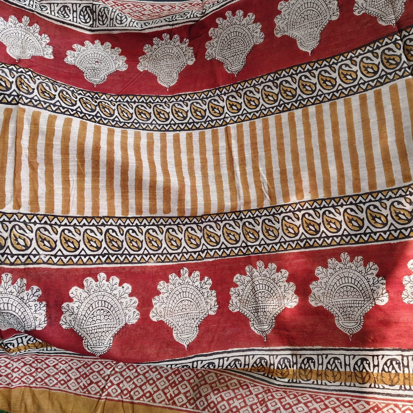 Dabu Print Black Chanderi