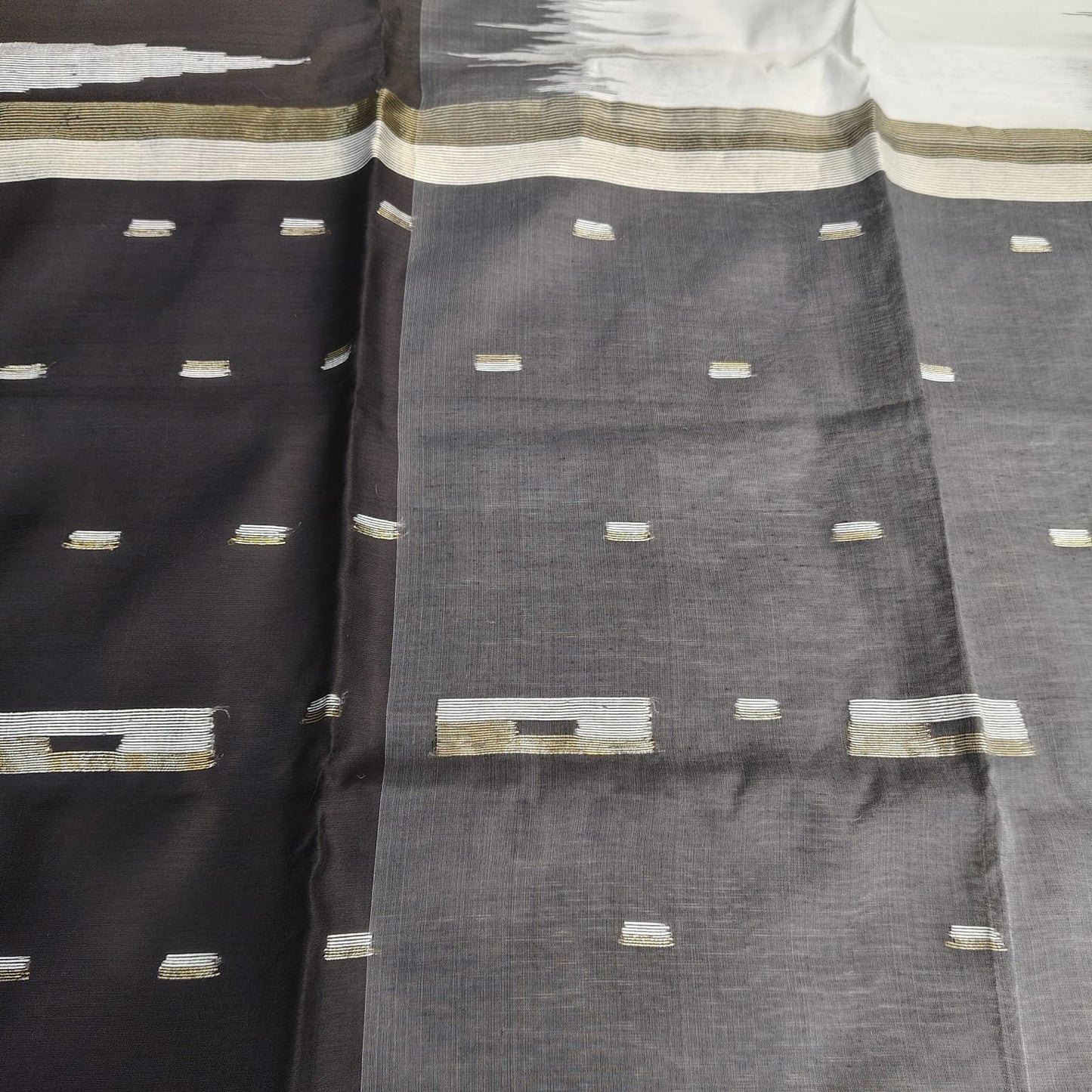 Handwoven Bengal Cotton Black and White