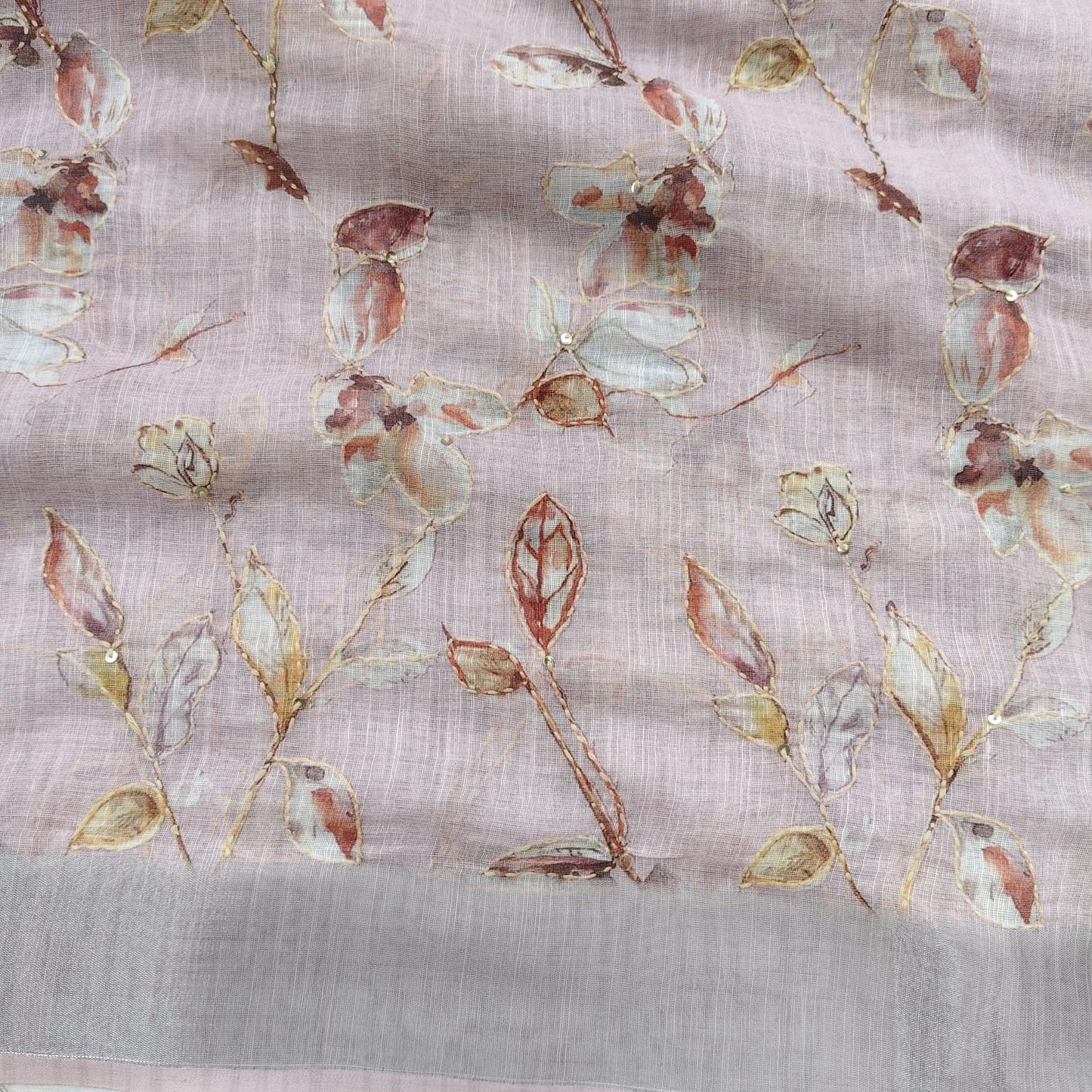 Pink Digital Printed Linen
