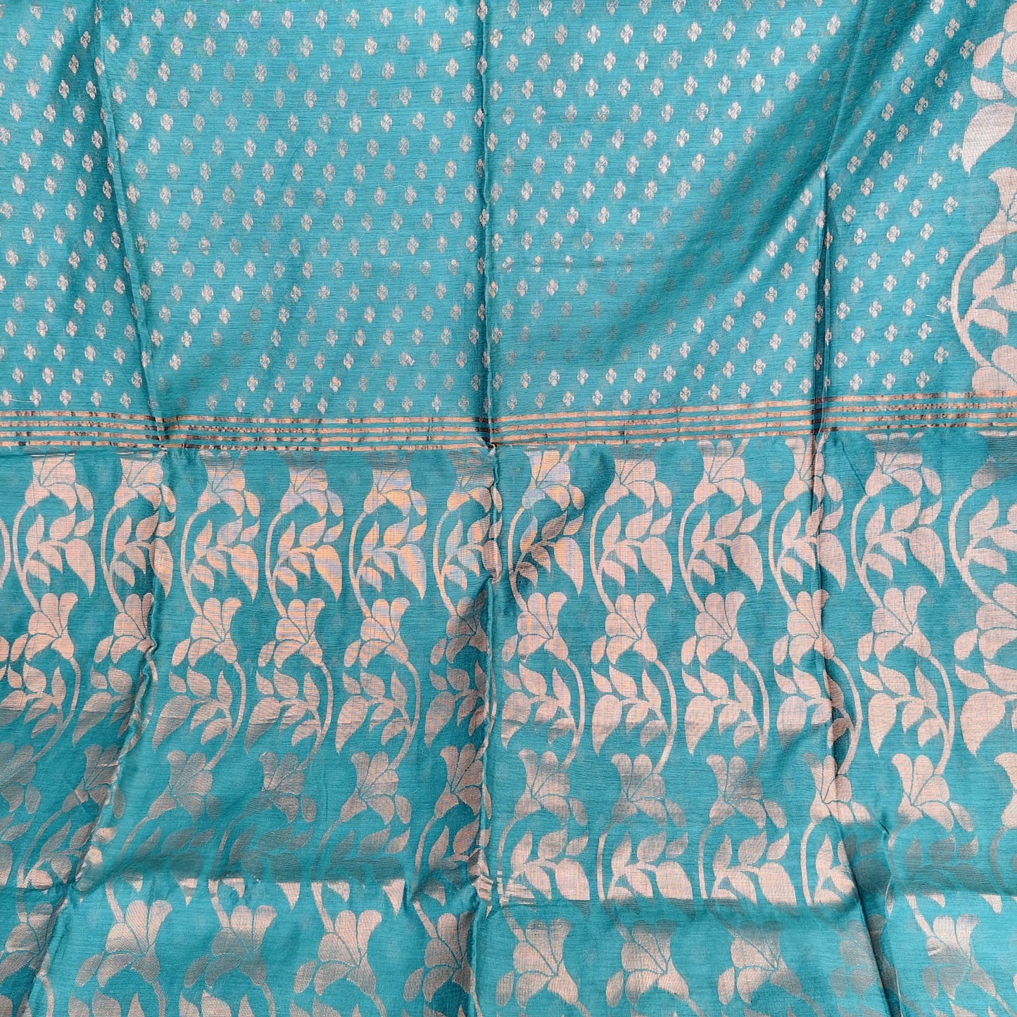 Cotton Silk Banarasi - Bottle Green