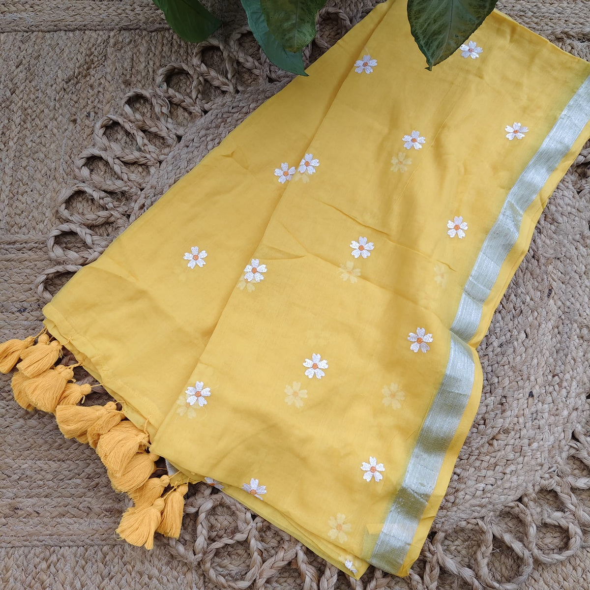 Mul cotton - Yellow Floral