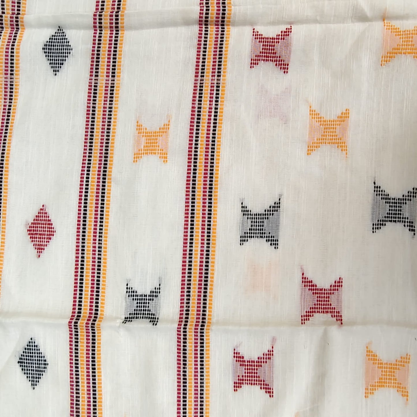 Handwoven Khadi Bengal Cotton -White