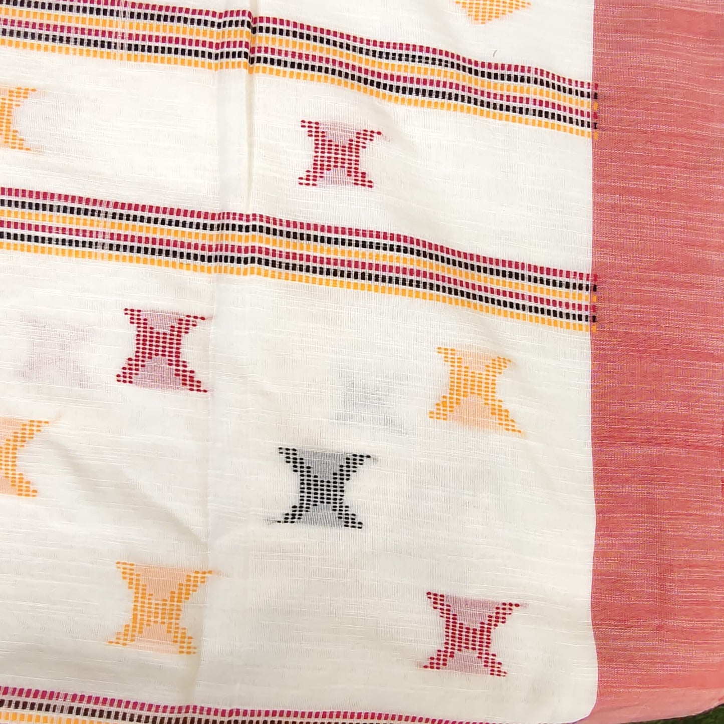 Handwoven Khadi Bengal Cotton -White