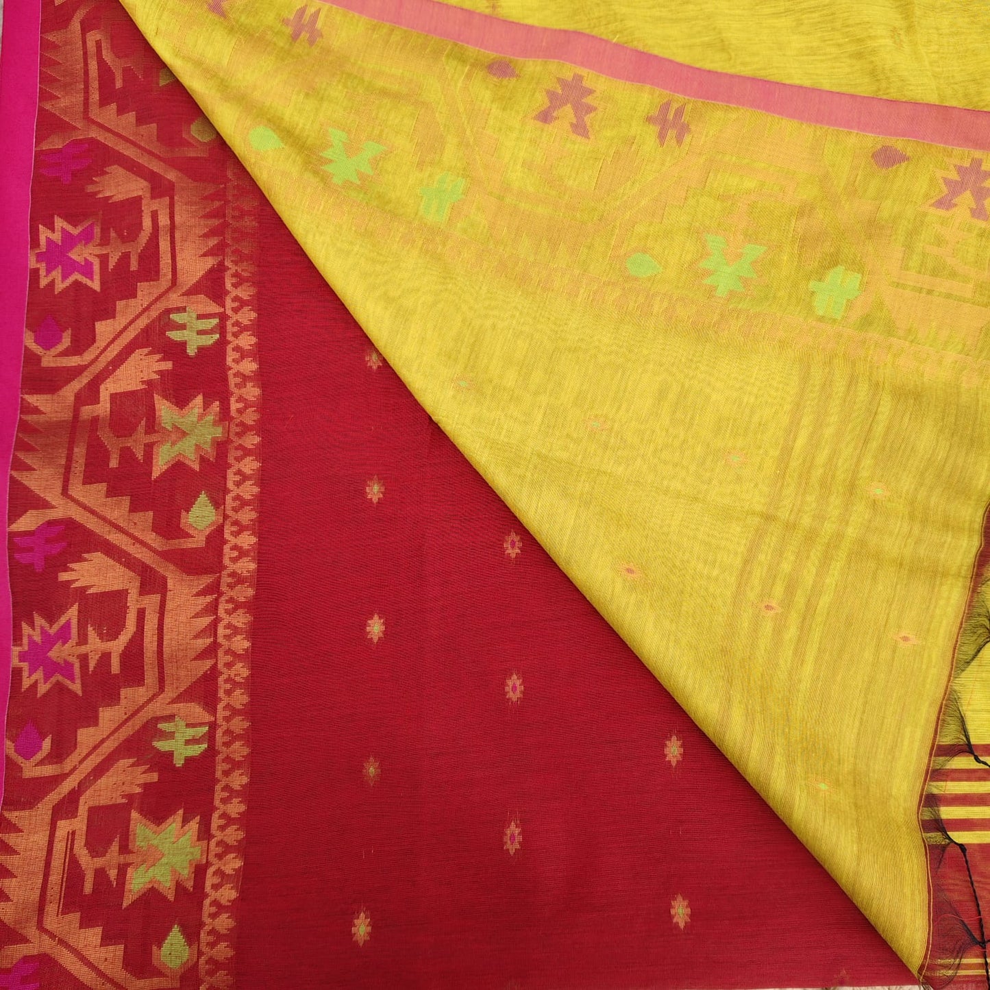 Handloom Cotton Silk - Maroon