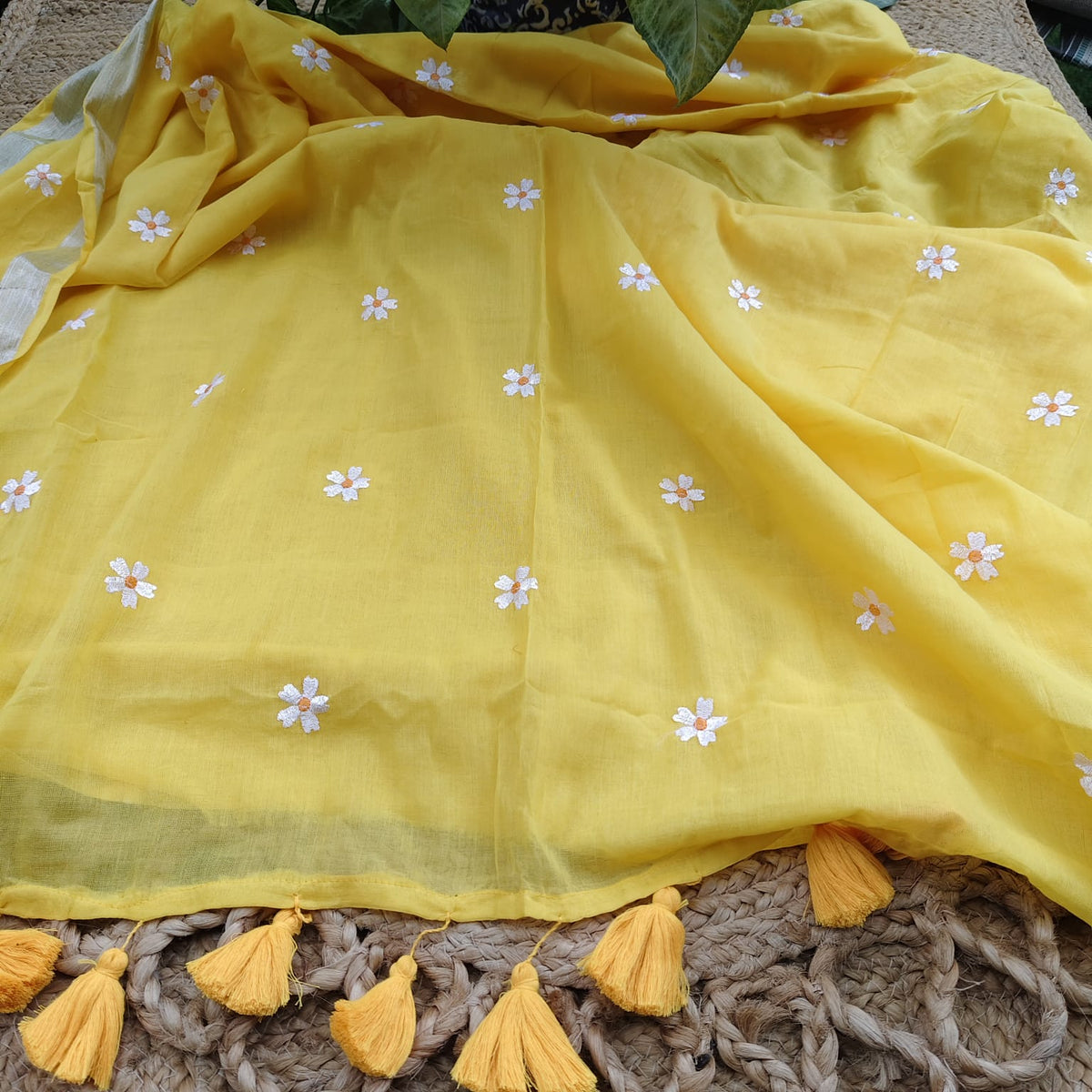 Mul cotton - Yellow Floral