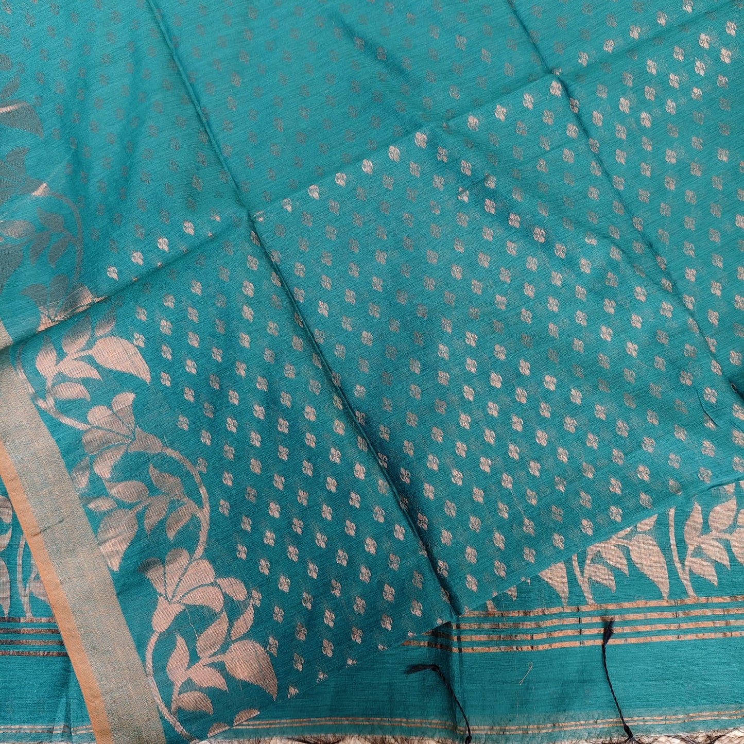 Cotton Silk Banarasi - Bottle Green