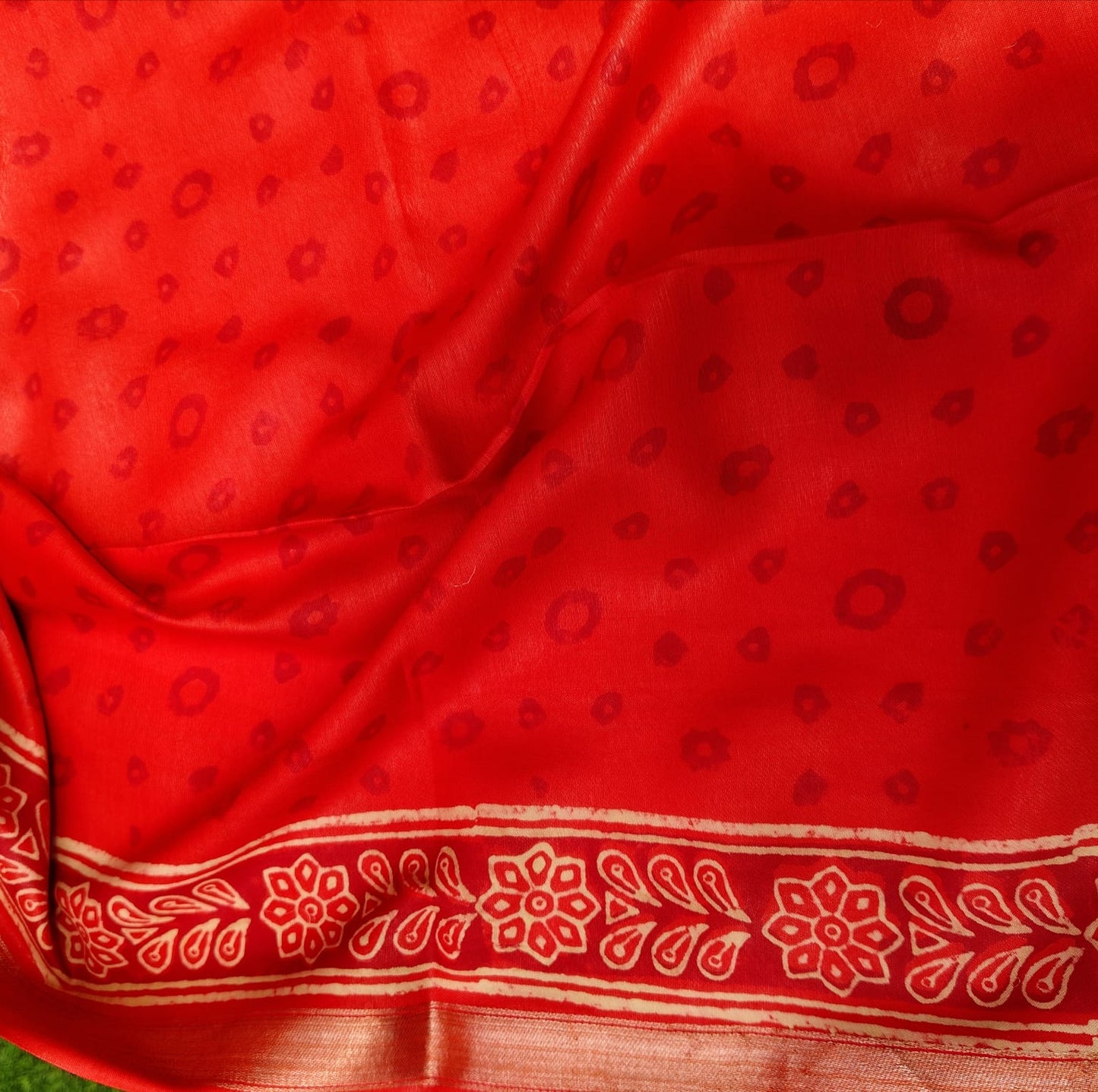 Ajrakh Block Print, Brick Red