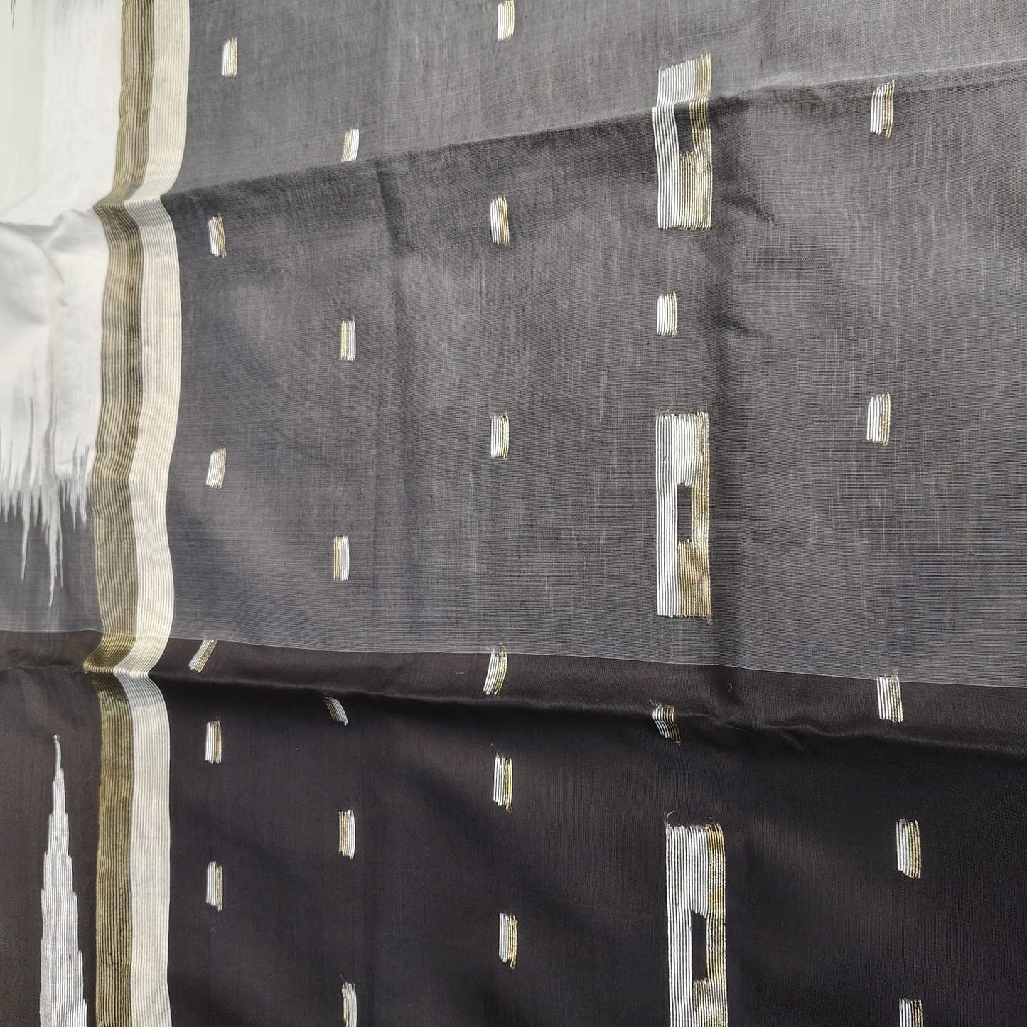 Handwoven Bengal Cotton Black and White