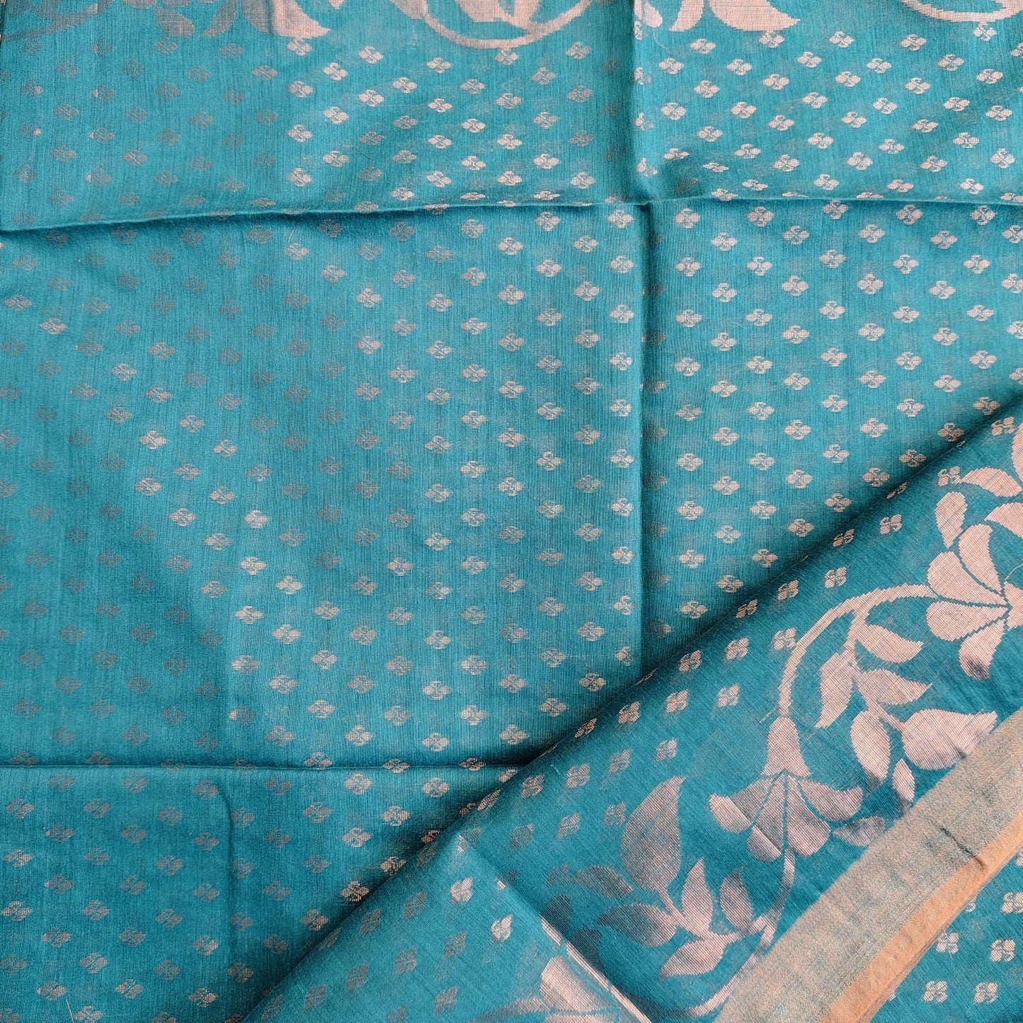 Cotton Silk Banarasi - Bottle Green