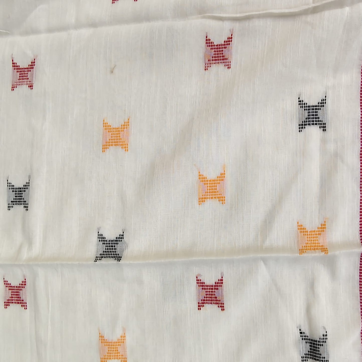 Handwoven Khadi Bengal Cotton -White