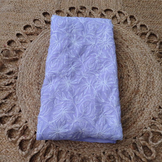 Chikankari Tepchi Jaal-Mauve