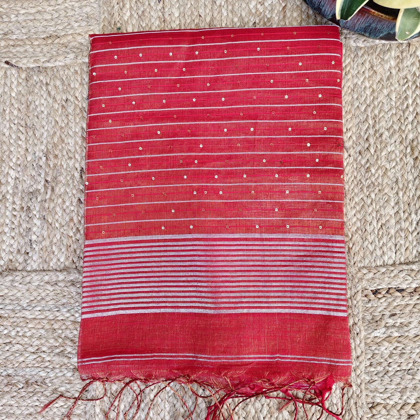 Kora Muslin Tissue - Vermilion Red