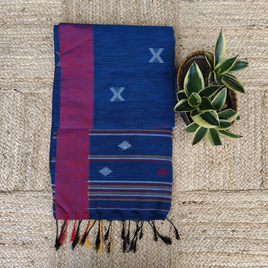 Handwoven Khadi Bengal Cotton -Blue