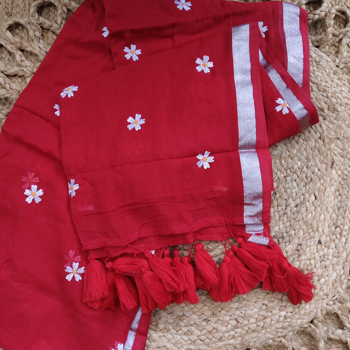 Mul Cotton - Red Floral