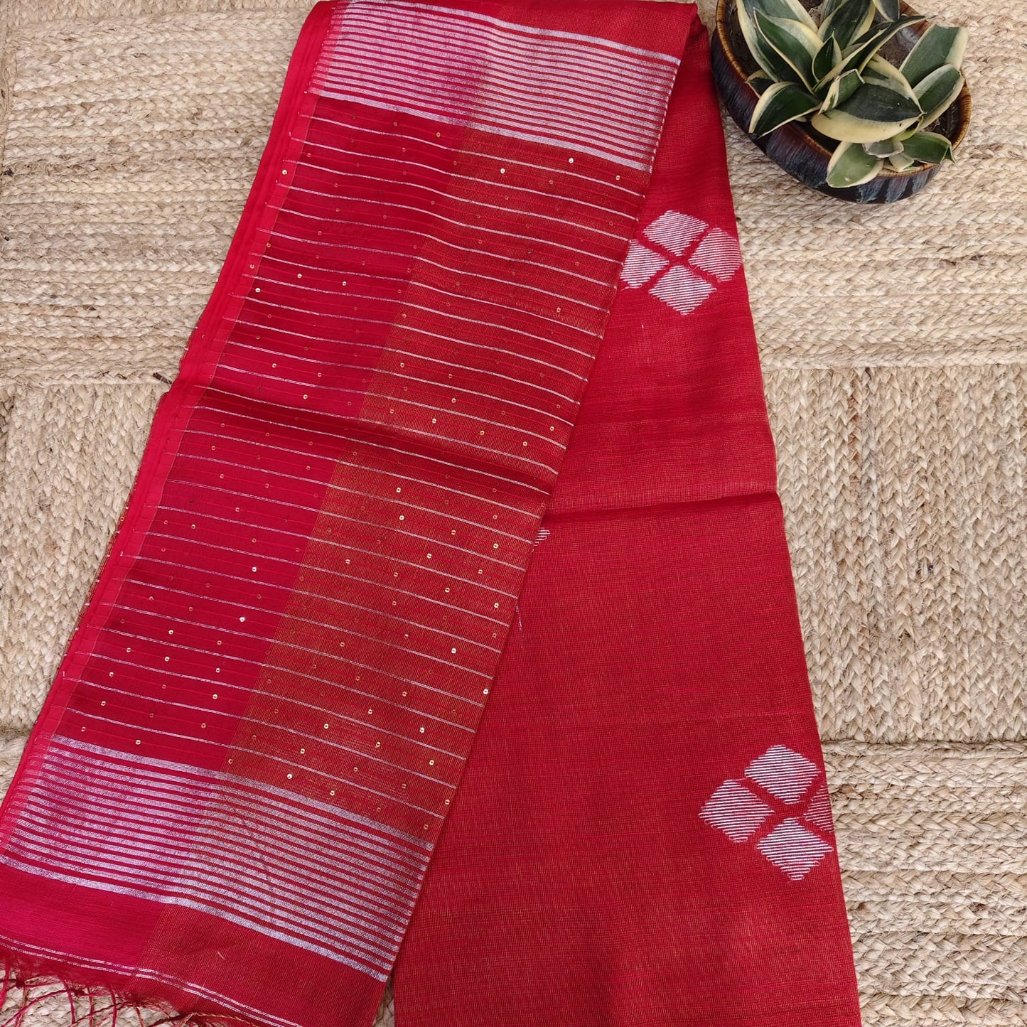 Kora Muslin Tissue - Vermilion Red