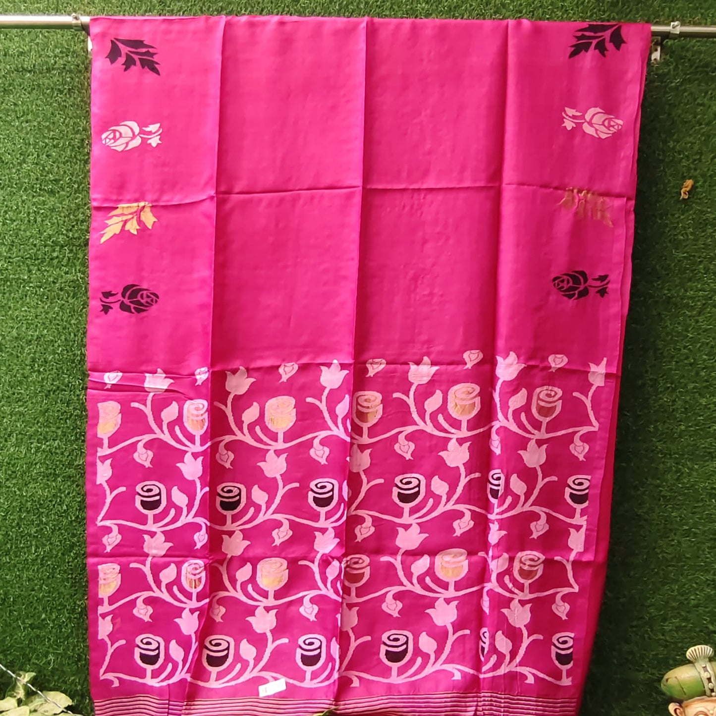 Handwoven Pure Tussar - Magenta