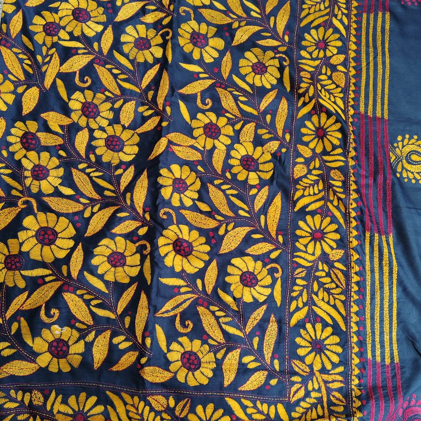 Kantha Stitch-Black 01