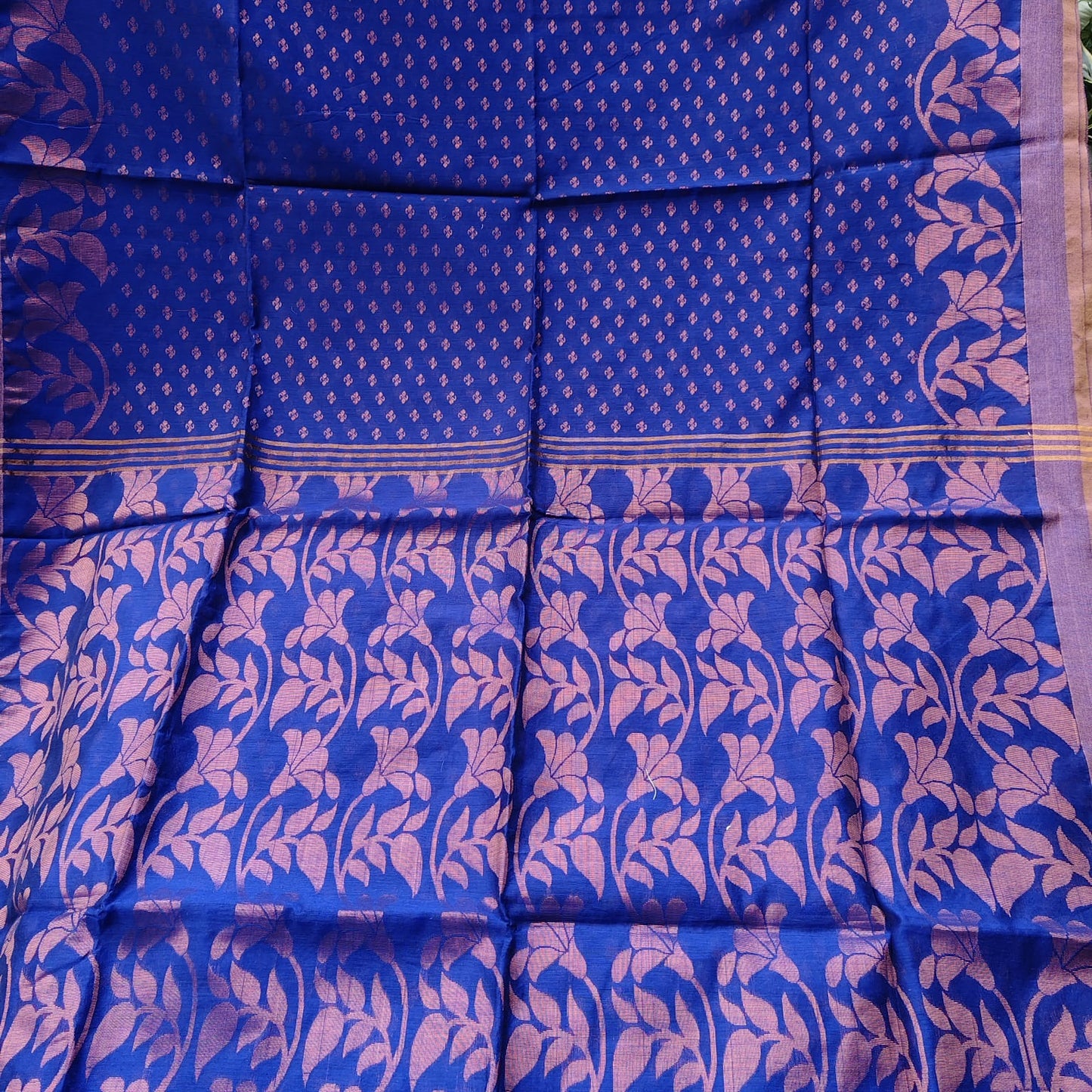 Cotton Silk Banarasi -Royal Blue