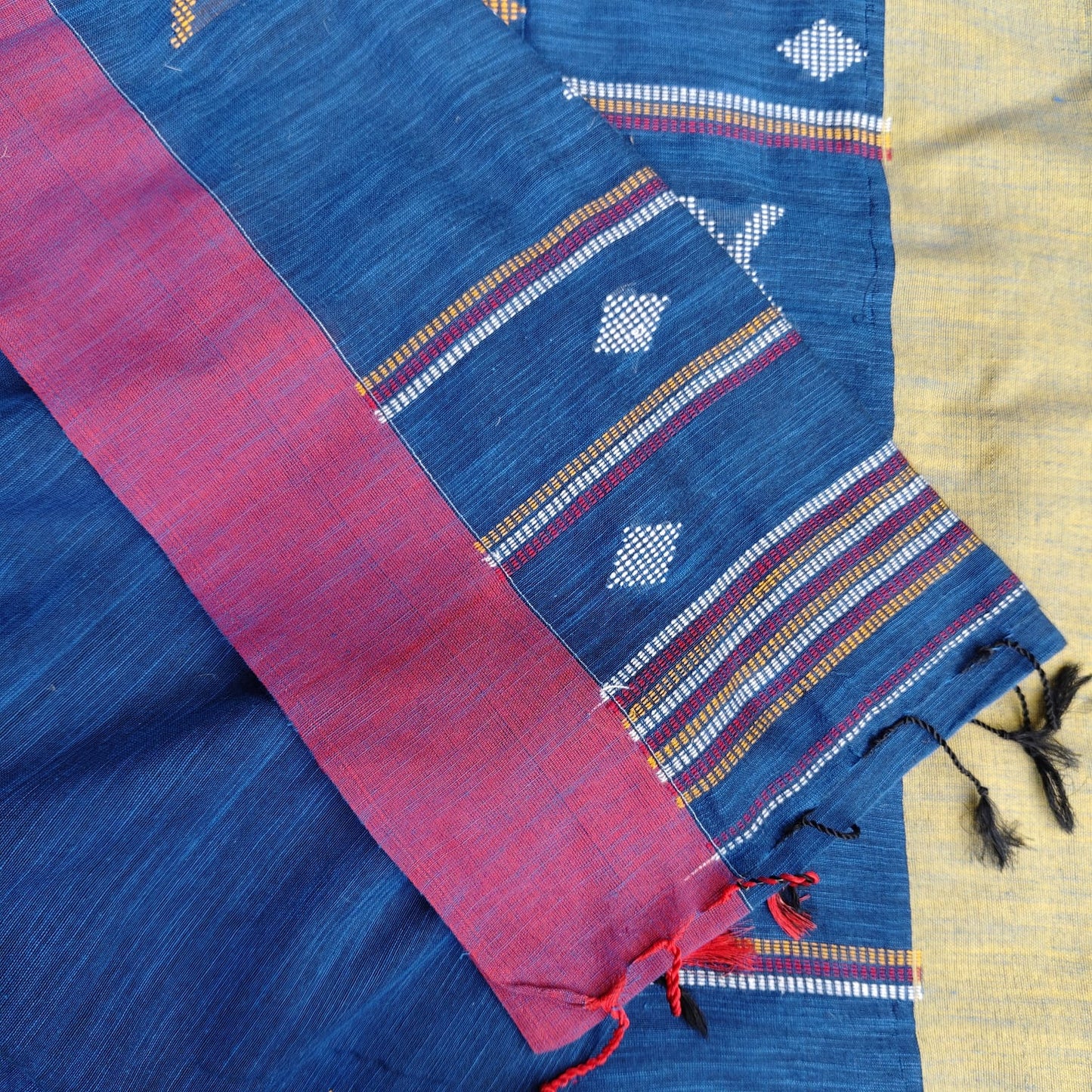 Handwoven Khadi Bengal Cotton -Blue