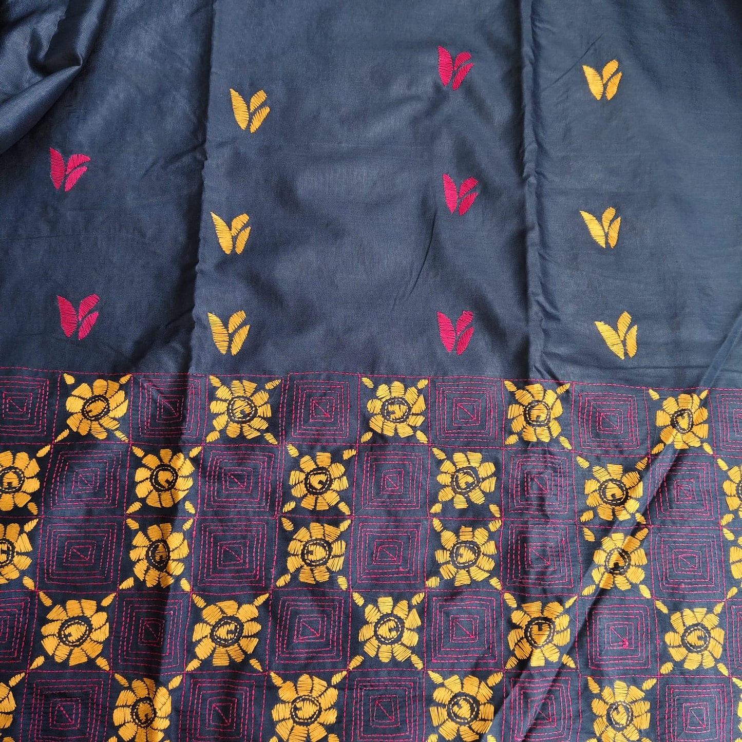 Kantha Stitch-Black 01