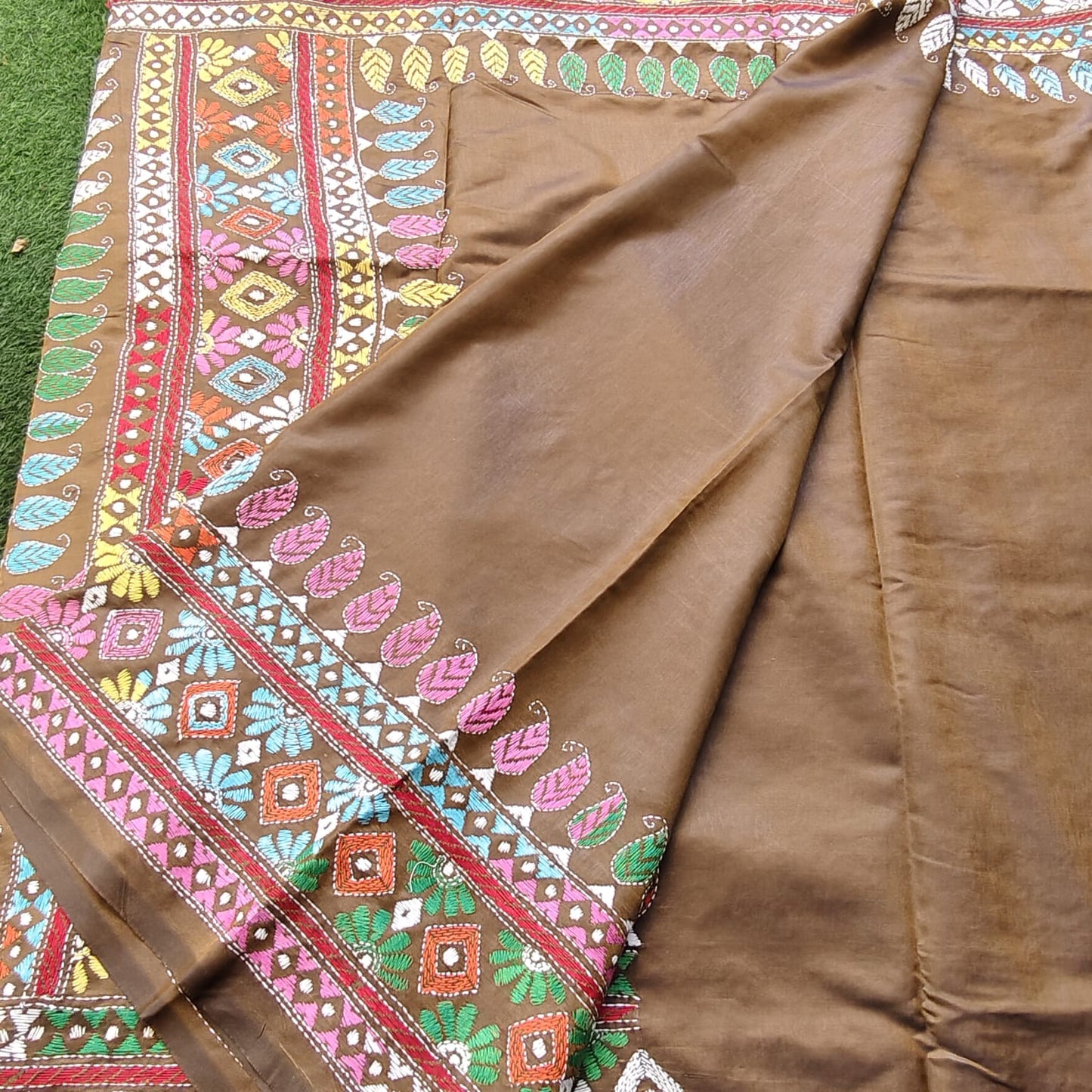 Kantha Stitch- Brown