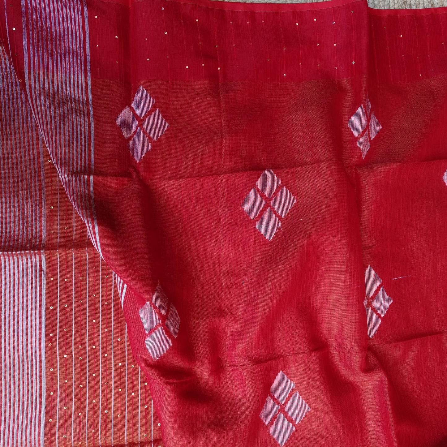 Kora Muslin Tissue - Vermilion Red